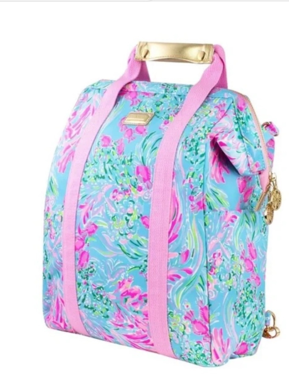 Lilly Pulitzer Best Fishes Insulated  Backpack Cooler Lunch Tote Pink Fish Print